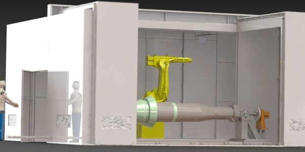 sistema de laser cladding con brazo robotico