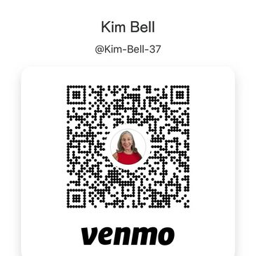 Venmo QR code for Kim Bell.