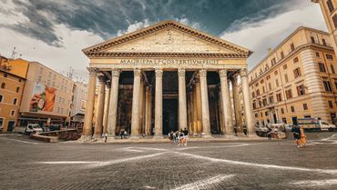 Pantheon, City of Rome city views with altered color correction