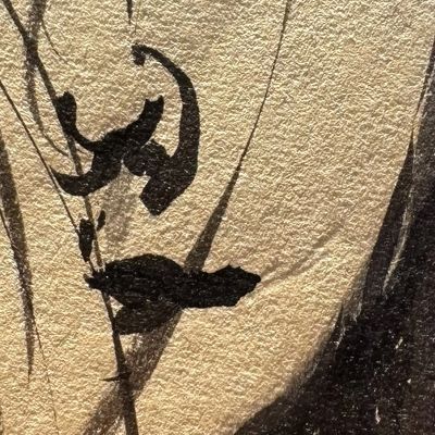 Photo of Elizabeth sketch by forensic photographer using macro lens. 