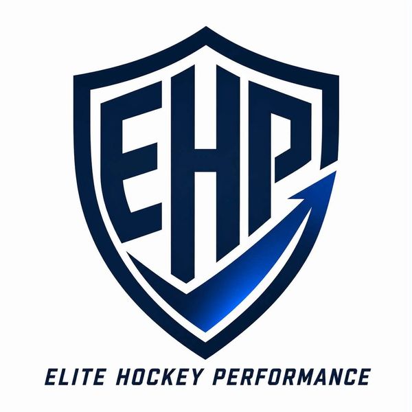 Logo with initials EHP and text Elite Hockey Performance.