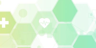 Render of pastel colored medical symbols