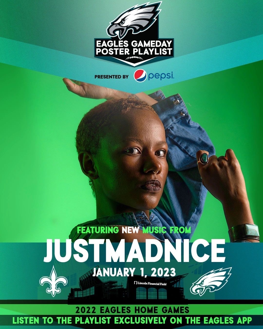 Philadelphia Eagles Pepsi Gameday Poster Playlist Series