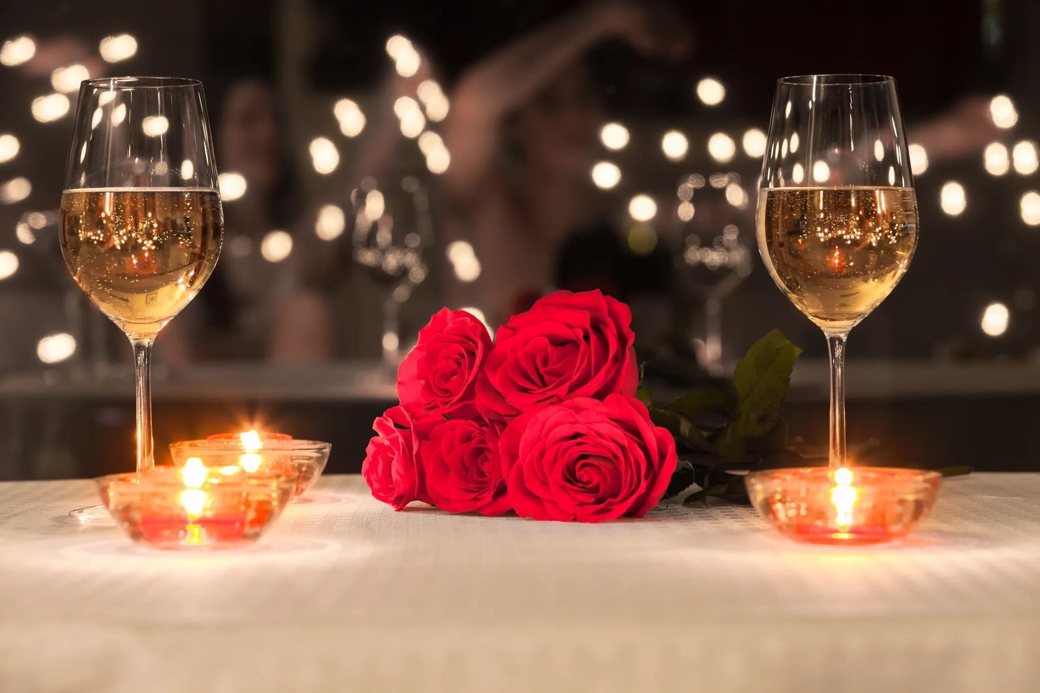 Romantic dinner setting