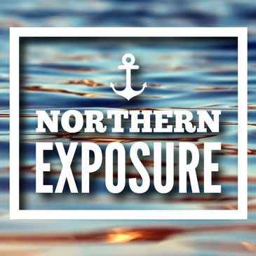 Logo with anchor and water background, reading 'Northern Exposure'.