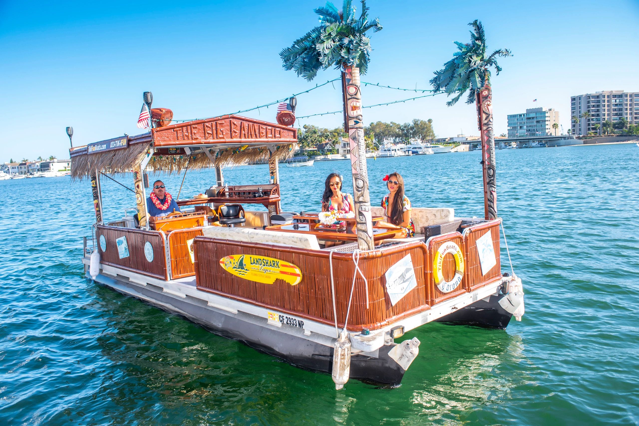 Tiki Bar Boat Newport Beach CA Newport Harbor Boat Rental Tiki Fun