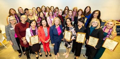 Dr. Jillian stands with Supervisor Katrina Foley at 2024 Women Making a Difference Awards Ceremony.