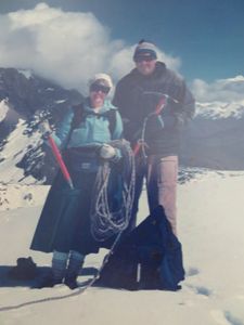 photo of author and her husband at 16000 feet in the Andes