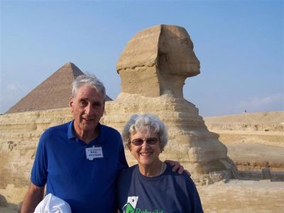 photo of author and her husband in Egypt