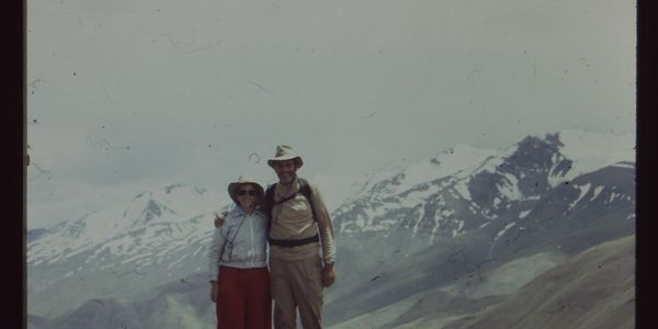 photo of author and her husband at 16000 feet in the Himalaya