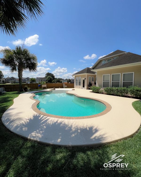 Pool deck coating project in Moncks Corner, SC