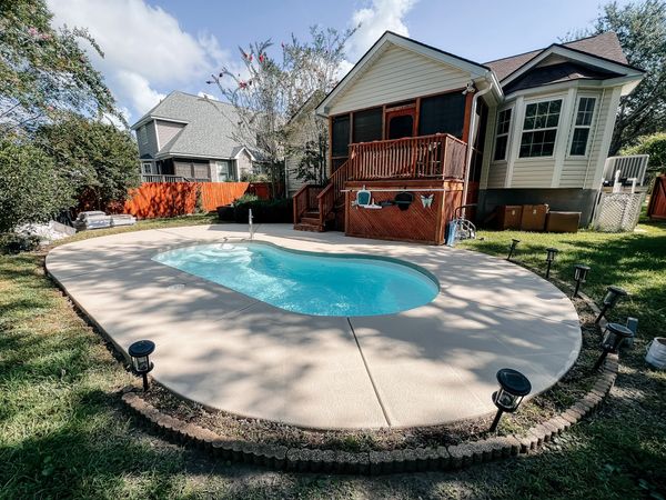 Pool deck coating project on James Island, SC. 
