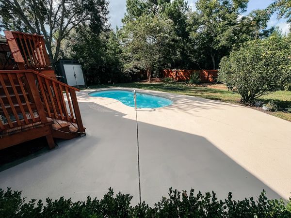 Pool deck coating project on James Island, SC. 