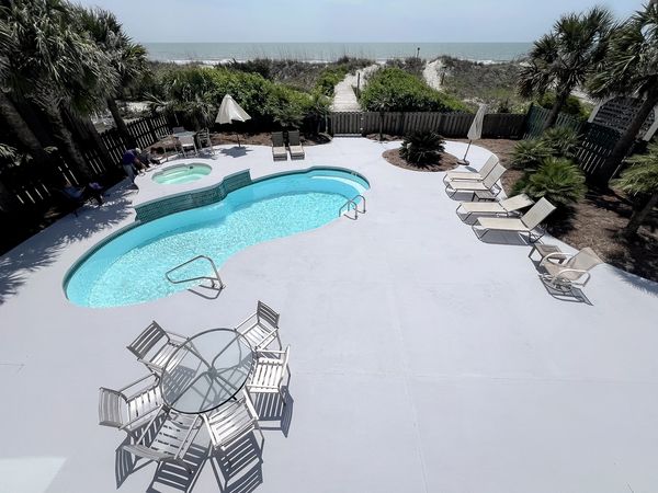 Pool resurfacing project on Isle Of Palms, SC. 