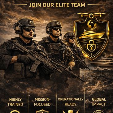 Elite tactical team ready for global missions with advanced security.