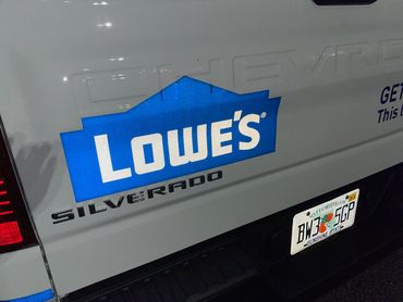 lowes delivery truck reflective sticker