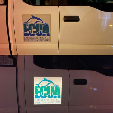 reflective fleet decals for truck doors