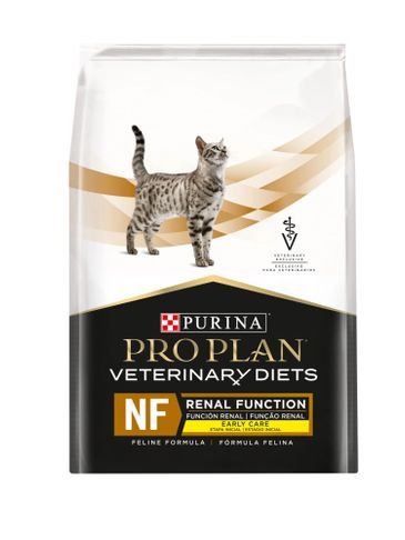 Bag of Purina Pro Plan Veterinary Diets cat food for renal function support.
