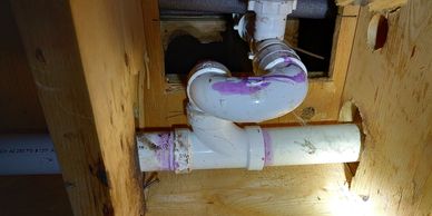 Fittings separated and leaking