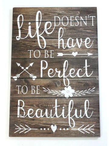 Grace the walls of your home with this optimistic and uplifting Life Is Beautiful Sign. On a rustic 