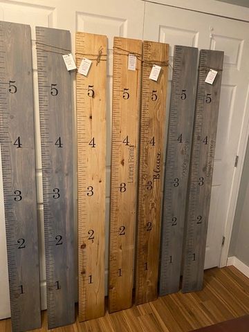Create your one of kind growth chart, add a name or wood cutouts.