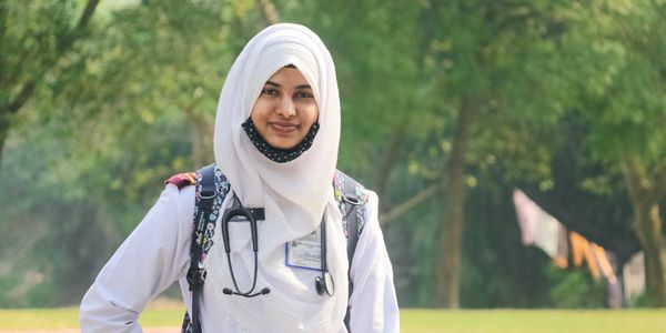 Young PA student wearing a hijab