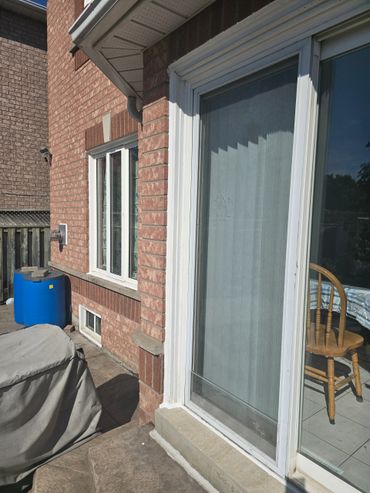 Patio door caulking.