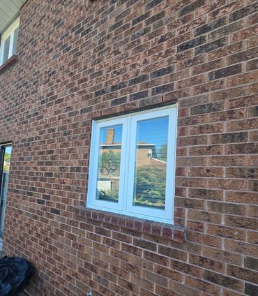 Sealing around window perimeter.