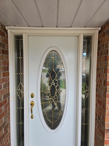 Recaulking door perimeter.