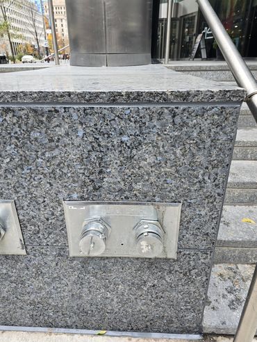 Sealing granite to granite joints.