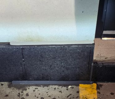 Granite caulking mock-up.