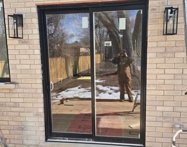 Caulking service provided for this exterior door.