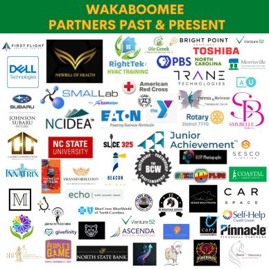 Collage of logos from Wakaboomee partners past and present.