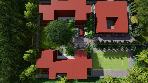 Rendered Master plan of Banglow