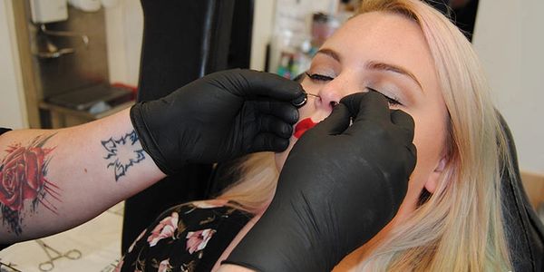 Lisa piercing a septum