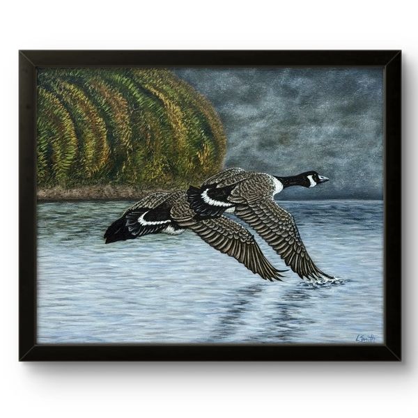 Twin Flight
Acrylic on Canvas, Varnished, Black floater frame. (Frame shown is for display purpose o