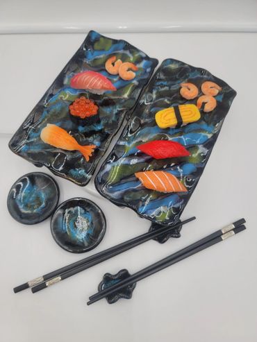 ceramic sushi set
