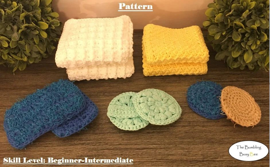 WASHCLOTHS. DISHCLOTHS, SCRUBBY, AND FACE PAD Bundle crochet pattern