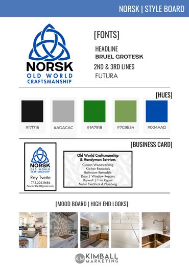 Mood board for Norsk Handyman services