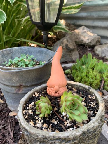 Ceramic lucky garden gnome