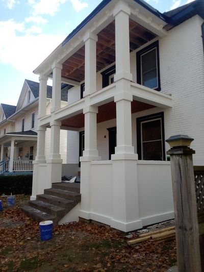Porch stucco project complete by stuccopros in windsor, Ontario 
