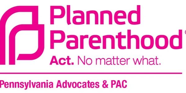 Pink and white Planned Parenthood PA Advocates & PAC logo, "No matter what."