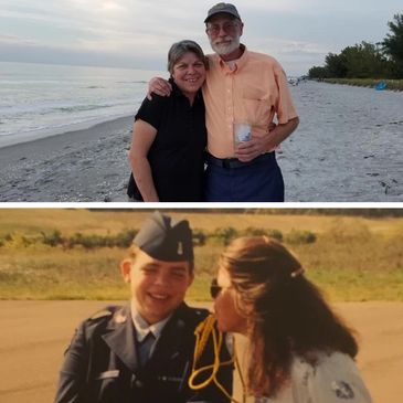 The top photo is Nancy and her husband, Steve. The bottom is Nancy and her daughter, Andrea.