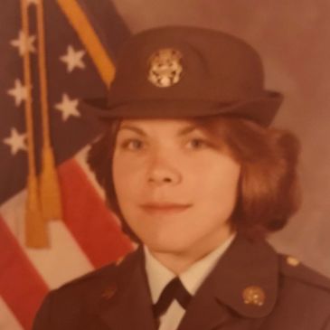 This is a headshot photo of Nancy in her US Army uniform.