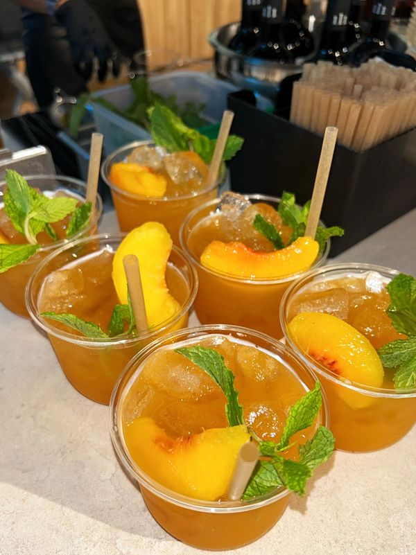 Custom Cocktail called the Peach Smash!