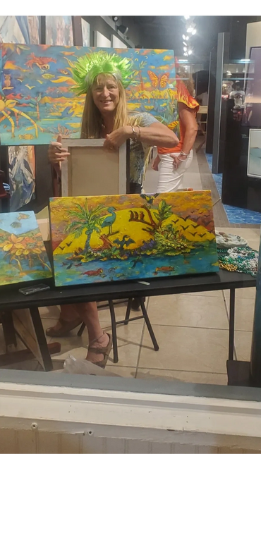 Fantasy Fest 2021 - Painting at Art on Duval Gallery, Key West