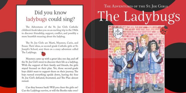 A banner with takes the ladybugs
