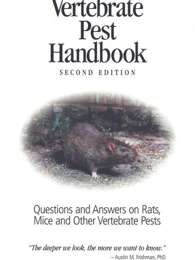 Cover of the Vertebrate Pest Handbook, 2nd edition by Austin M. Frishman published in 1999.