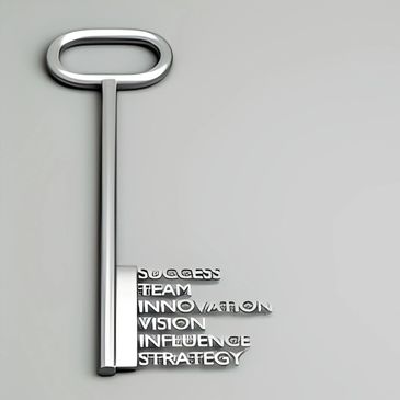 Silver key representing business solutions