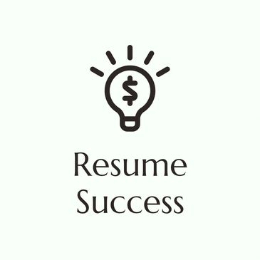 Light bulb with dollar sign and text 'Resume Success'.